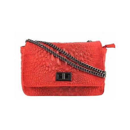 Шкіряна жіноча сумка на ланцюжку DB975