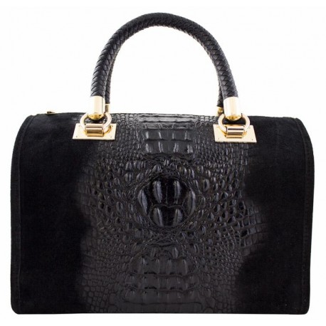 Женская кожаная сумка-саквояж Italian bags DB8836inv