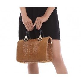 Женская кожаная сумка-саквояж Italian bags DB8836inv