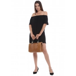 Женская кожаная сумка-саквояж Italian bags DB8836inv