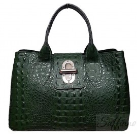 Женская кожаная сумка под крокодила Italian bags DB11205