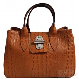 Женская кожаная сумка под крокодила Italian bags DB11205