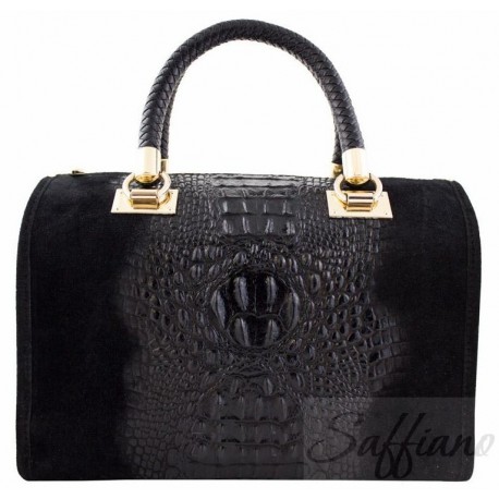 Женская кожаная сумка-саквояж Italian bags DB8836inv