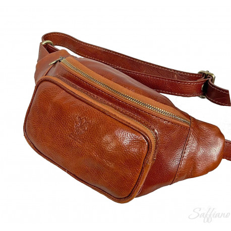 Мужская кожаная сумка на пояс Bottega Carele BC621