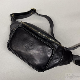 Мужская кожаная сумка на пояс Bottega Carele BC621