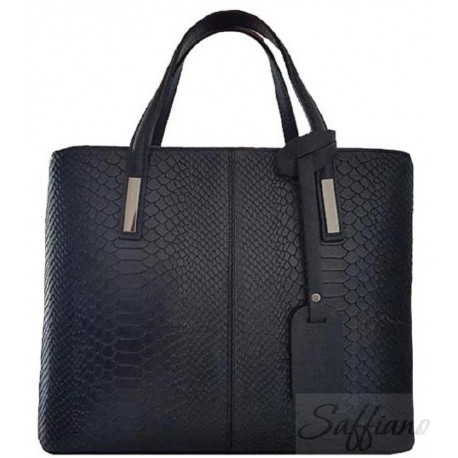 Шкіряна жіноча сумка під пітона Italian bags DB9031