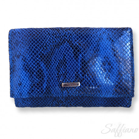 Женский кожаный кошелек с тиснением под питона B. Cavalli