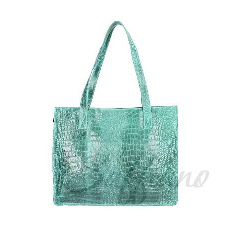 Кожаная женская сумка под крокодила Italian bags DB9217
